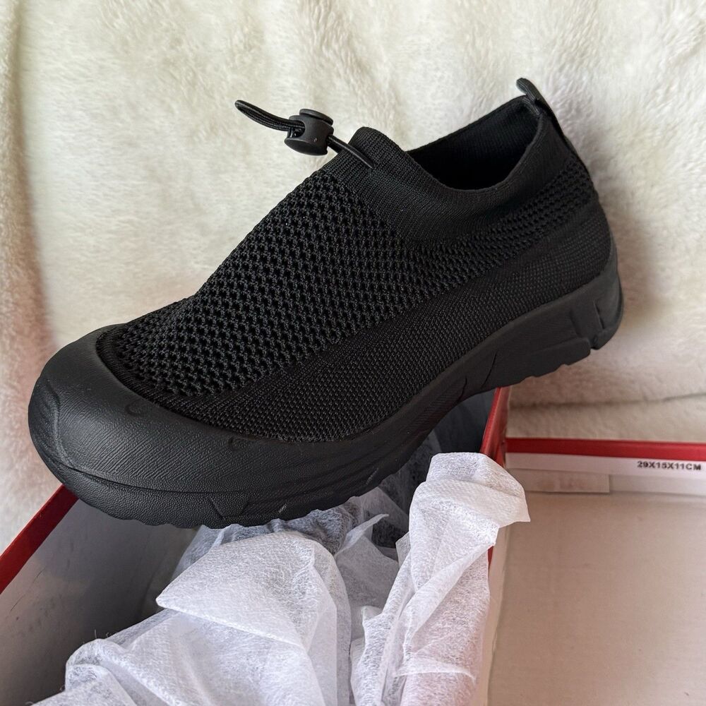 Tigeridea Women’s Walking Shoes Workout Slip On Mesh Sneakers Black Size 8 - Picture 7 of 15